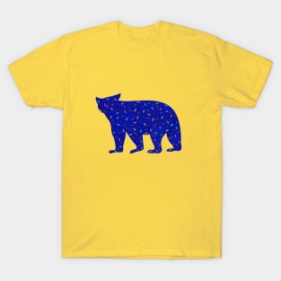 Bear Silhouette with Autumn-Colored Sprinkles T-Shirt